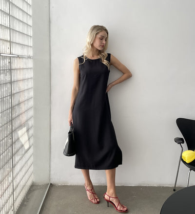 Vestido Midi com Fenda Madison